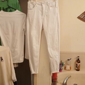 Just‎ Black White Ankle Cropped Jeans. Sz.29,  Inseam 26 In.